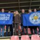 Leicester fans including Neil Reeves and Jackie Troy pay tribute to Jamie Vardy in Cremonese