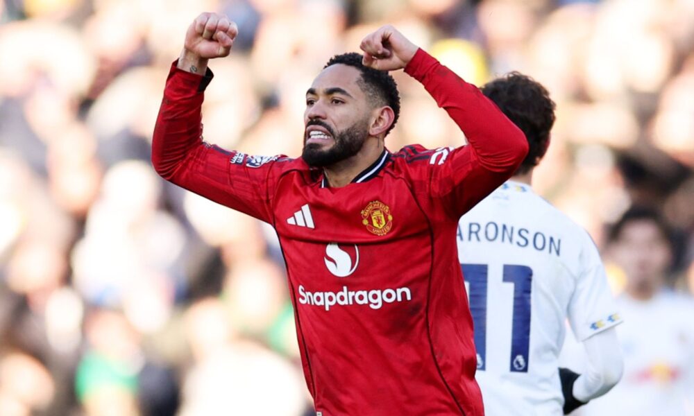 Matheus Cunha celebrates his equaliser