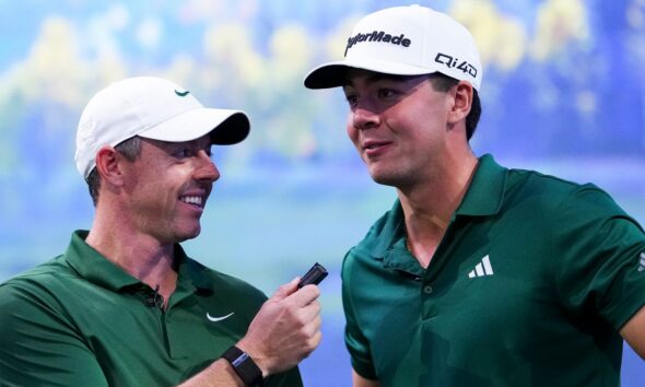 Rory McIlroy and Michael Thorbjornsen, Boston Common Golf, TGL (Getty Imsges)