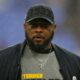 Head coach Mike Tomlin of the Pittsburgh Steelers looks on before the game against the Baltimore Ravens