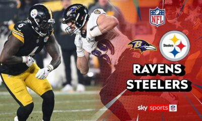 Baltimore Ravens tight end Mark Andrews runs after a catch during the second half an NFL football game against the Pittsburgh Steelers