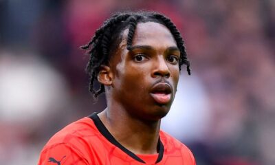 Jeremy Jacquet of Stade Rennais looks on during the Ligue 1 match between Stade Rennais FC 1901 and Paris Saint-Germain FC