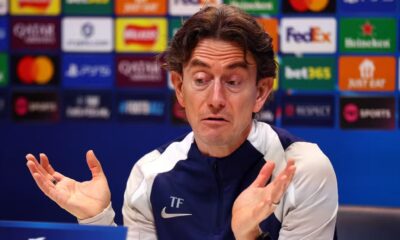 Tottenham Hotspur manager Thomas Frank during the press conference