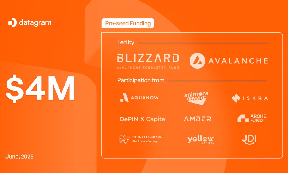 Blizzard the Avalanche Fund Leads Datagram’s $4M Pre-Seed Round to Become