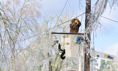 Crews work to restore power as more icy temperatures descend on South