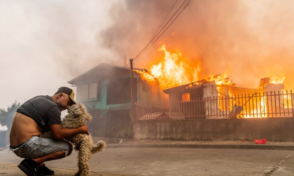 Wildfires race across central and southern Chile, leaving 18 dead and forcing thousands to flee