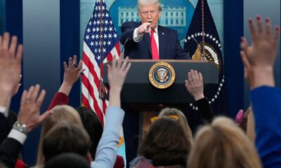 Trump highlights familiar false claims as he reviews 2025