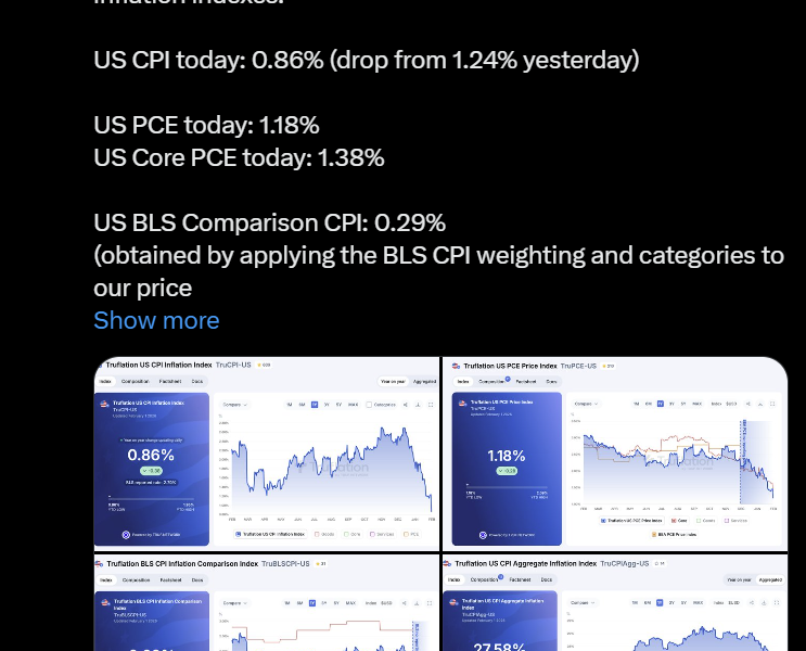 Alternative Inflation Data Shows Sharp Cooling in US CPI