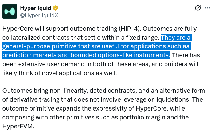 HYPE Rises 20% After Hyperliquid Backs Prediction Markets