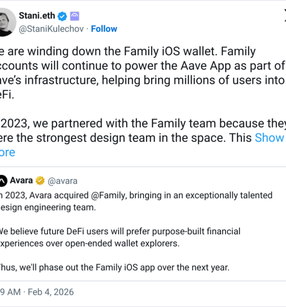 Aave Shutters Avara Brand and Family Crypto Wallet