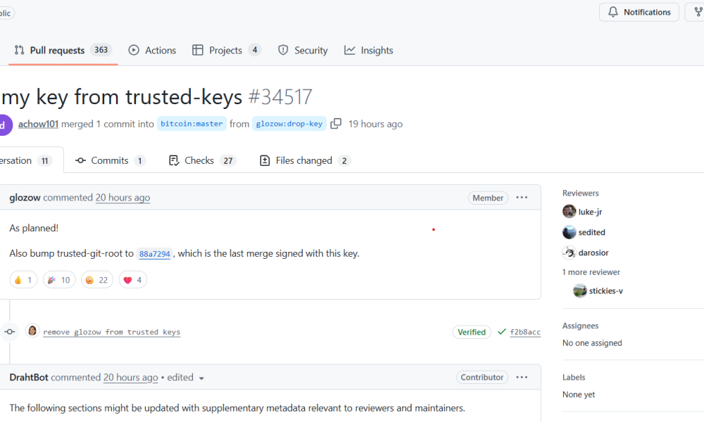 Bitcoin Core Maintainer Gloria Zhao Quits After Six Years