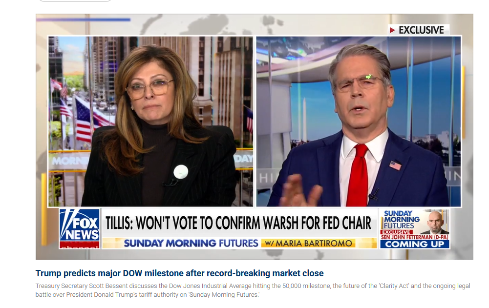 US Treasury Secretary Pushes For Start On Fed Chair Confirmation Hearings