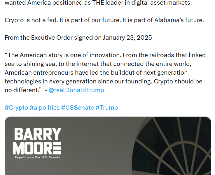 Fairshake Supporting Barry Moore’s Senate Bid With $5M