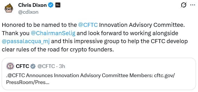 CFTC Adds Crypto Execs to Innovation Advisory Committee