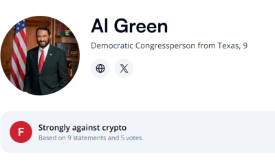 Crypto PAC to Oppose Al Green in Texas Democratic Primary