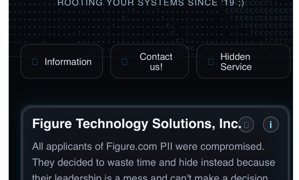 Figure Technology Data Breach Exposes Customer Personal Information