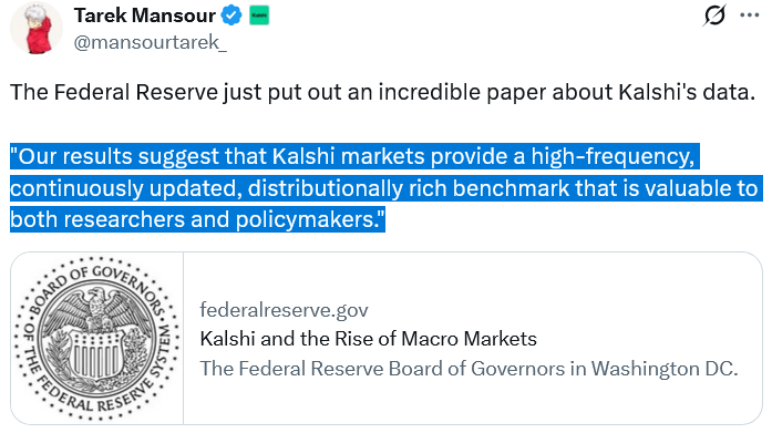 Kalshi Data Could Inform Fed Reserve Policy, Say Researchers
