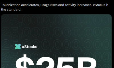 Kraken xStocks Surpasses $25B in Tokenized Stock Volume