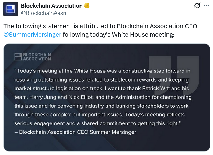 Crypto, Banks Meet Again to Move Forward Crypto Bill