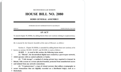 Missouri Lawmakers Advance Bitcoin Reserve Bill