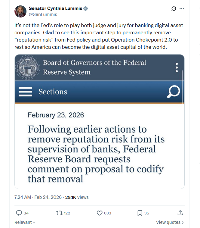 Fed is Seeking Feedback on Proposal to Remove Reputation Risk from Banking