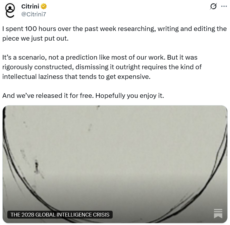 Citrini’s AI Doom Report Leads to Tech Stock Selloff