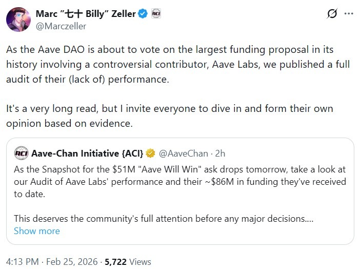 Aave Governance Vote Nears Amid $86M Capital Review