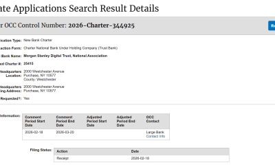 Morgan Stanley Applies US Bank Charter for Crypto Custody