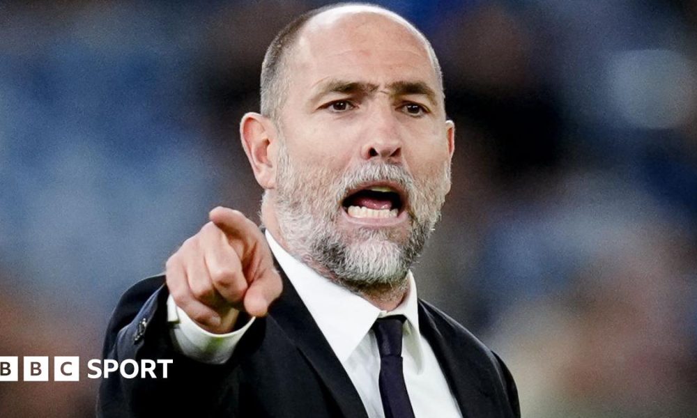 Igor Tudor gestures towards his players on the touchline