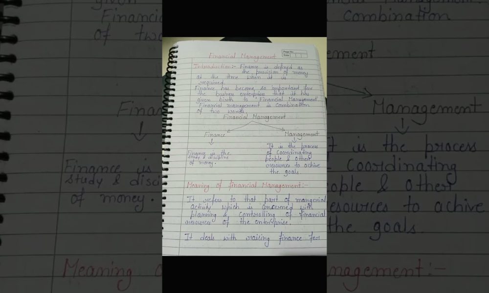 Financial Management # Meaning # Introduction #