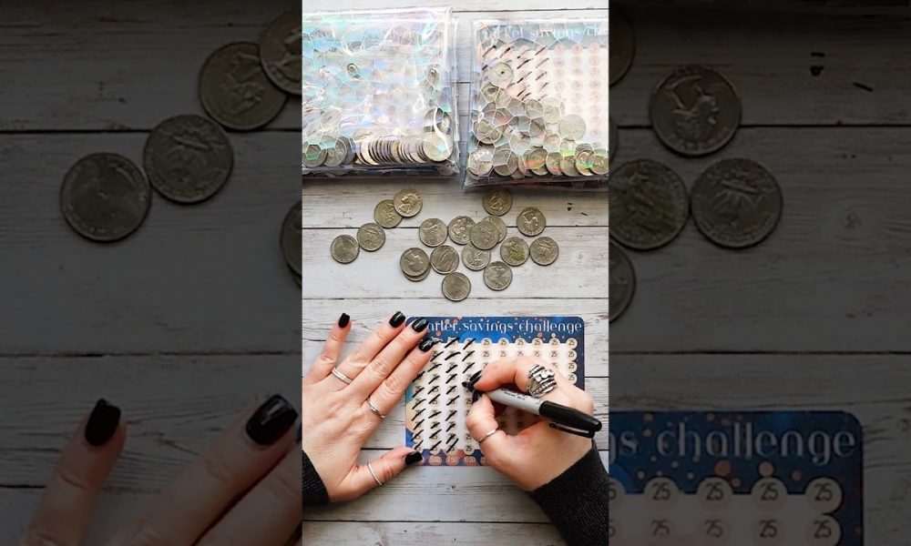 Cash stuffing coins is underrated #shorts #budget #savemoney #cashstuffing #savingschallenges #money