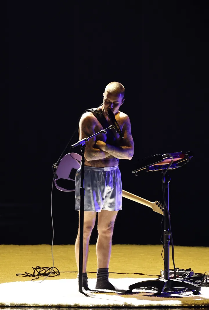 Justin Bieber's boxers were emblazoned with his own brand's design