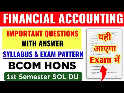 DU SOL Financial Accounting Important Questions With Answer Bcom Hons 1st Semester Exam 2026