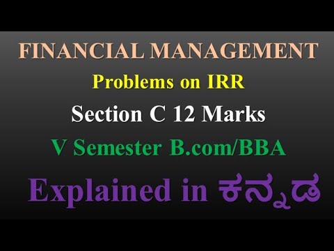 IRR Calculation 5th semester Bcom and BBA Financial Management