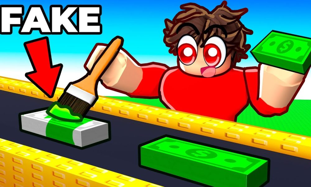 Printing $1,000,000 of FAKE MONEY in Roblox...