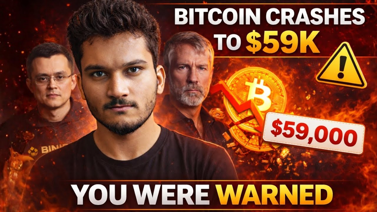 BITCOIN CRASHES TO $59K - YOU WERE WARNED | WHY CRYPTO IS DOWN