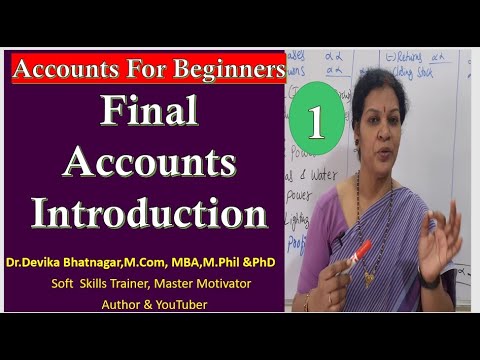 23.A Complete Introduction on " Final Accounts" (Financial Statements)