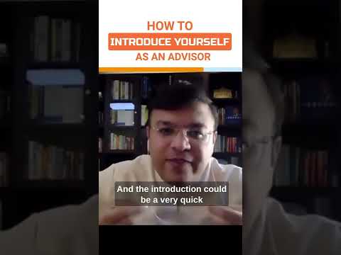 How To Introduce Yourself As A Financial Advisor