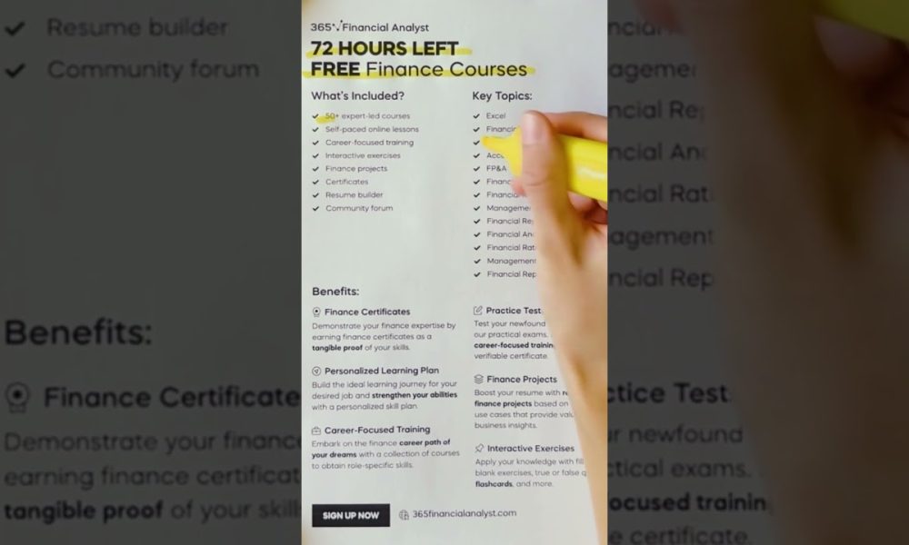 FREE Finance Courses (72H Left)