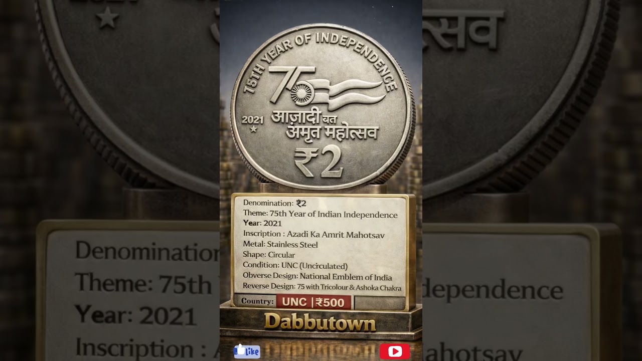 2 Rupees 75th Amrit Mahotsav #oldcoins #viral #money #rarecoinindia #shorts #trending #viralnow