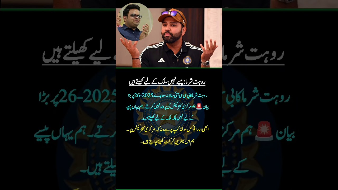 Rohit Sharma: We Play for Country, Not Money!