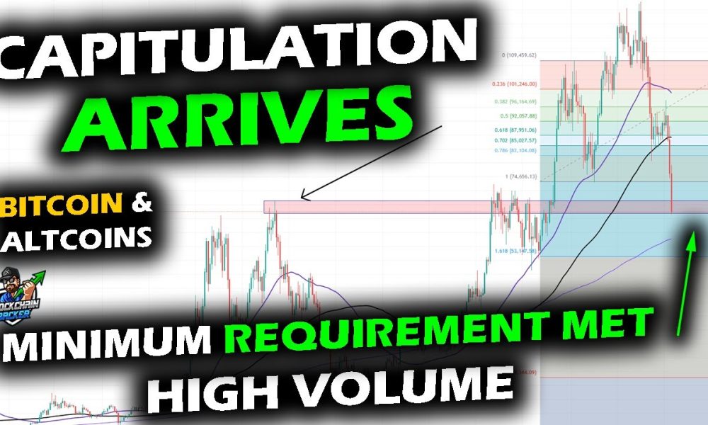 Capitulation Arrives as Bitcoin, XRP Price Chart and Altcoin Market Crash, Minimum Met, Bottom Hunt