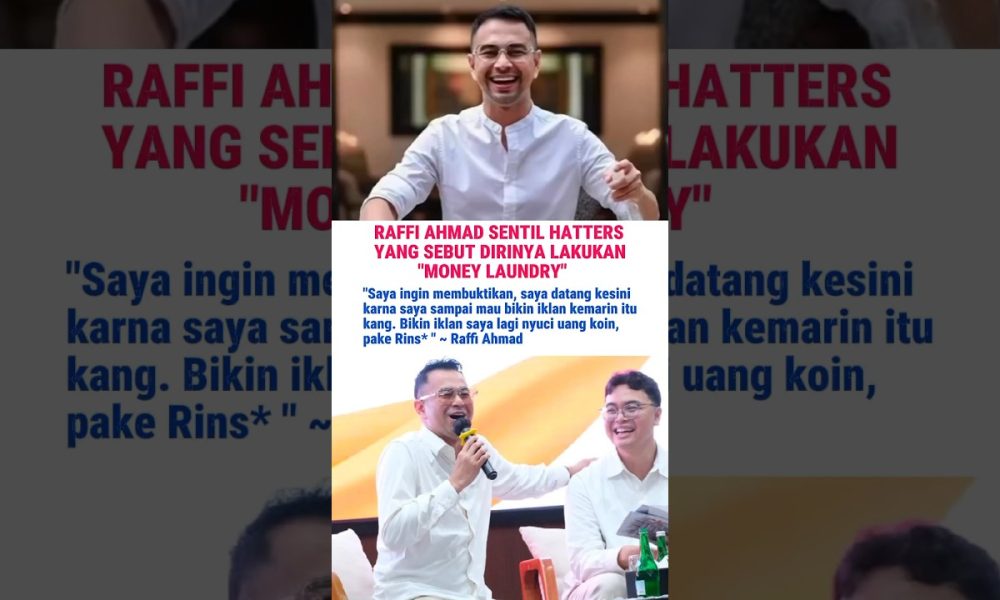 Raffi Ahmad Sentil Netter Yang Sebut Dirinya Money Laundry #raffiahmad #raffinagita #raffiahmadgigi