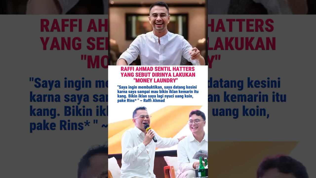 Raffi Ahmad Sentil Netter Yang Sebut Dirinya Money Laundry #raffiahmad #raffinagita #raffiahmadgigi