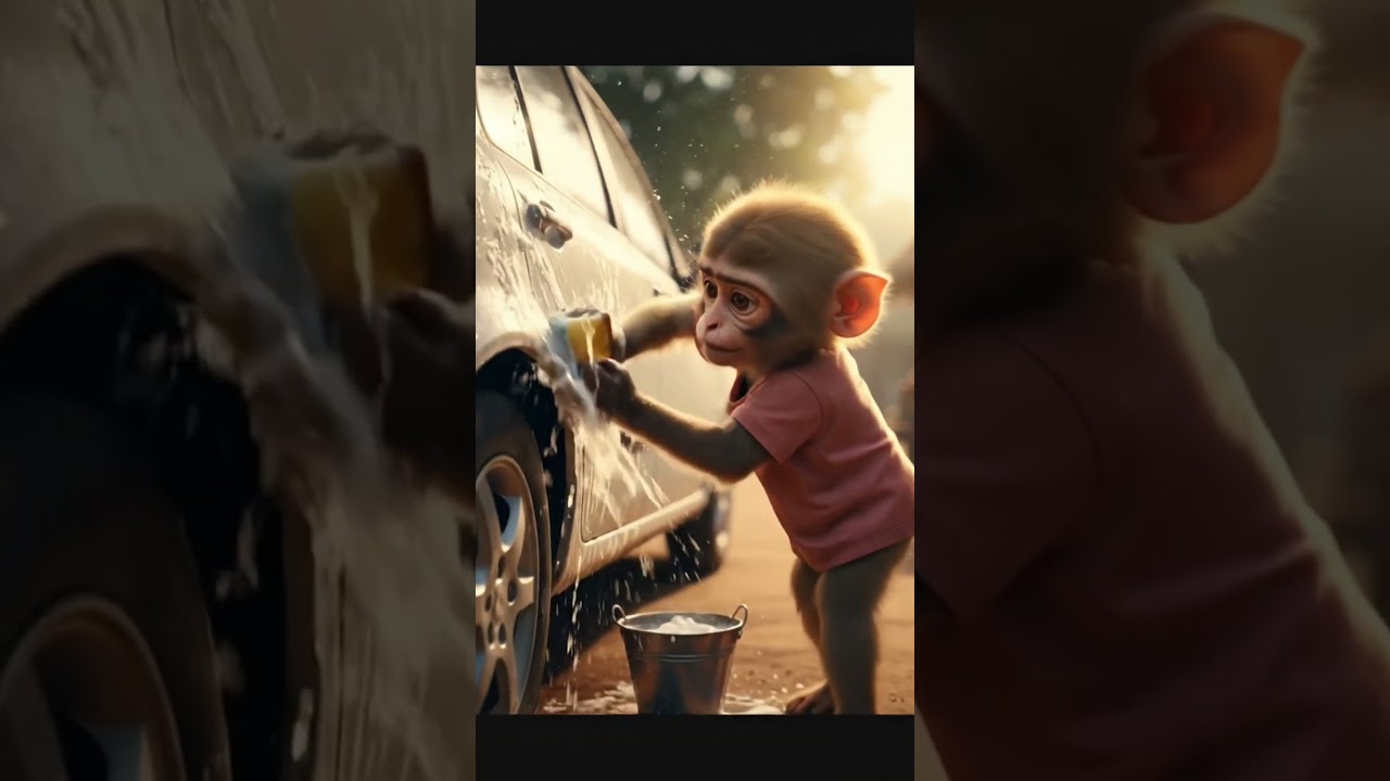 monkey man a little sister and me so imotional story #story #money #ai #shorts