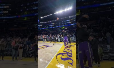 LEBRON JAMES HYPED BEFORE TONIGHTS GAME VS MAVERICKS AT CRYPTO.COM ARENA  #nba