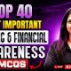 Bank Exam 2026 | Top 40 MCQs | Banking and Financial Awareness | by Sushmita Mam