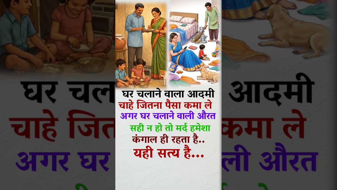 It is not money but a wise woman who makes the home a heaven.#motivation #life #shorts #shortsfeed