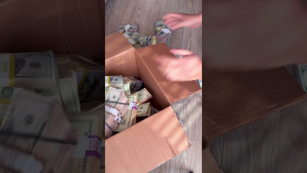 ASMR Boxing up $1,000,000! #money #motivation #asmr #unboxing