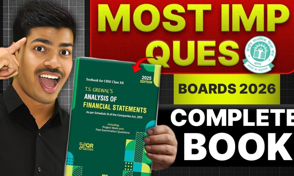VOLUME III Full Financial Book CH 1TO 5 | Most Important Questions for Class 12 Accounts Boards 2026
